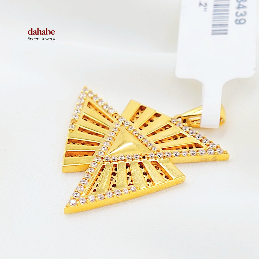 21K تعليقة اكسترا مرصع-مجوهرات الشيخ سعيد-Saeed Jewelry 