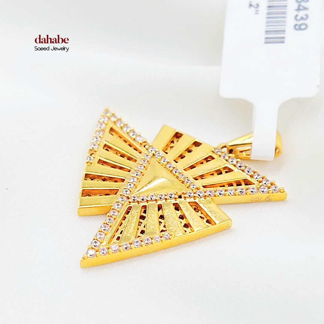 21K تعليقة اكسترا مرصع-مجوهرات الشيخ سعيد-Saeed Jewelry 