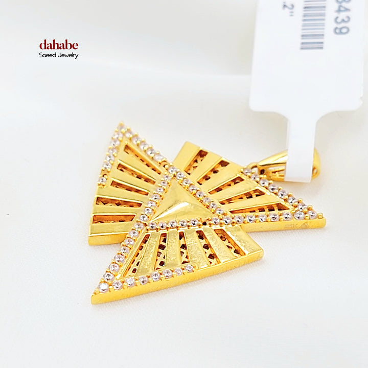 21K تعليقة اكسترا مرصع-مجوهرات الشيخ سعيد-Saeed Jewelry 