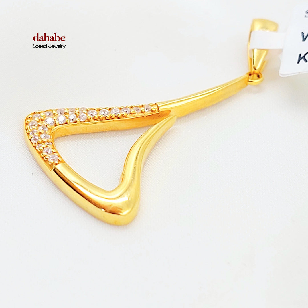 21K تعليقة اكسترا مرصع-مجوهرات الشيخ سعيد-Saeed Jewelry 