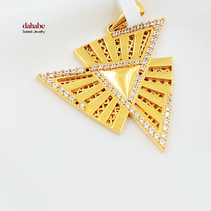 21K تعليقة اكسترا مرصع-مجوهرات الشيخ سعيد-Saeed Jewelry 