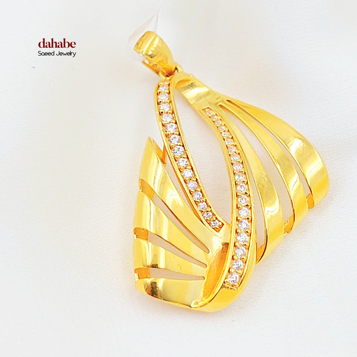 21K تعليقة اكسترا مرصع-مجوهرات الشيخ سعيد-Saeed Jewelry 