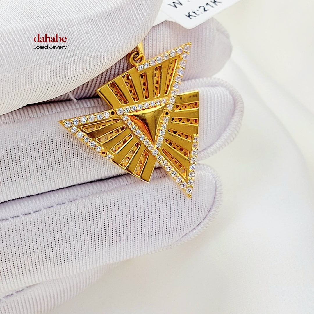 21K تعليقة اكسترا مرصع-مجوهرات الشيخ سعيد-Saeed Jewelry 