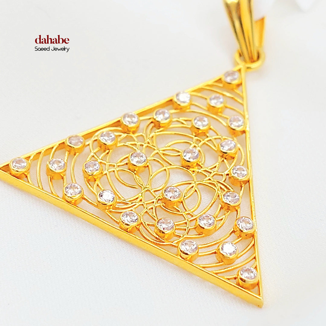 21K تعليقة اكسترا مرصع-مجوهرات الشيخ سعيد-Saeed Jewelry 
