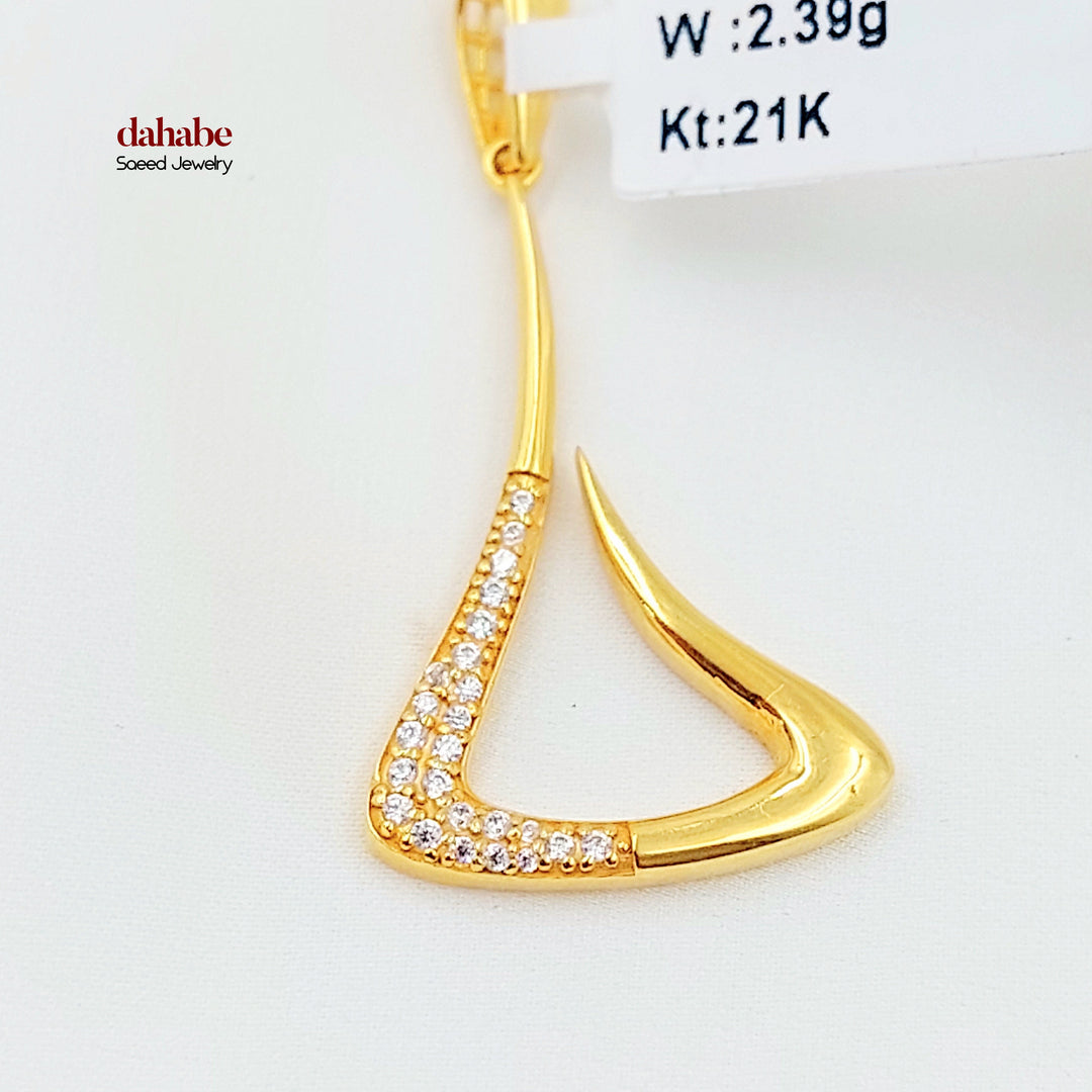 21K تعليقة اكسترا مرصع-مجوهرات الشيخ سعيد-Saeed Jewelry 