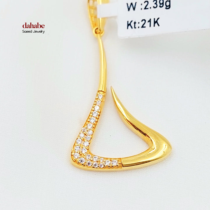 21K تعليقة اكسترا مرصع-مجوهرات الشيخ سعيد-Saeed Jewelry 