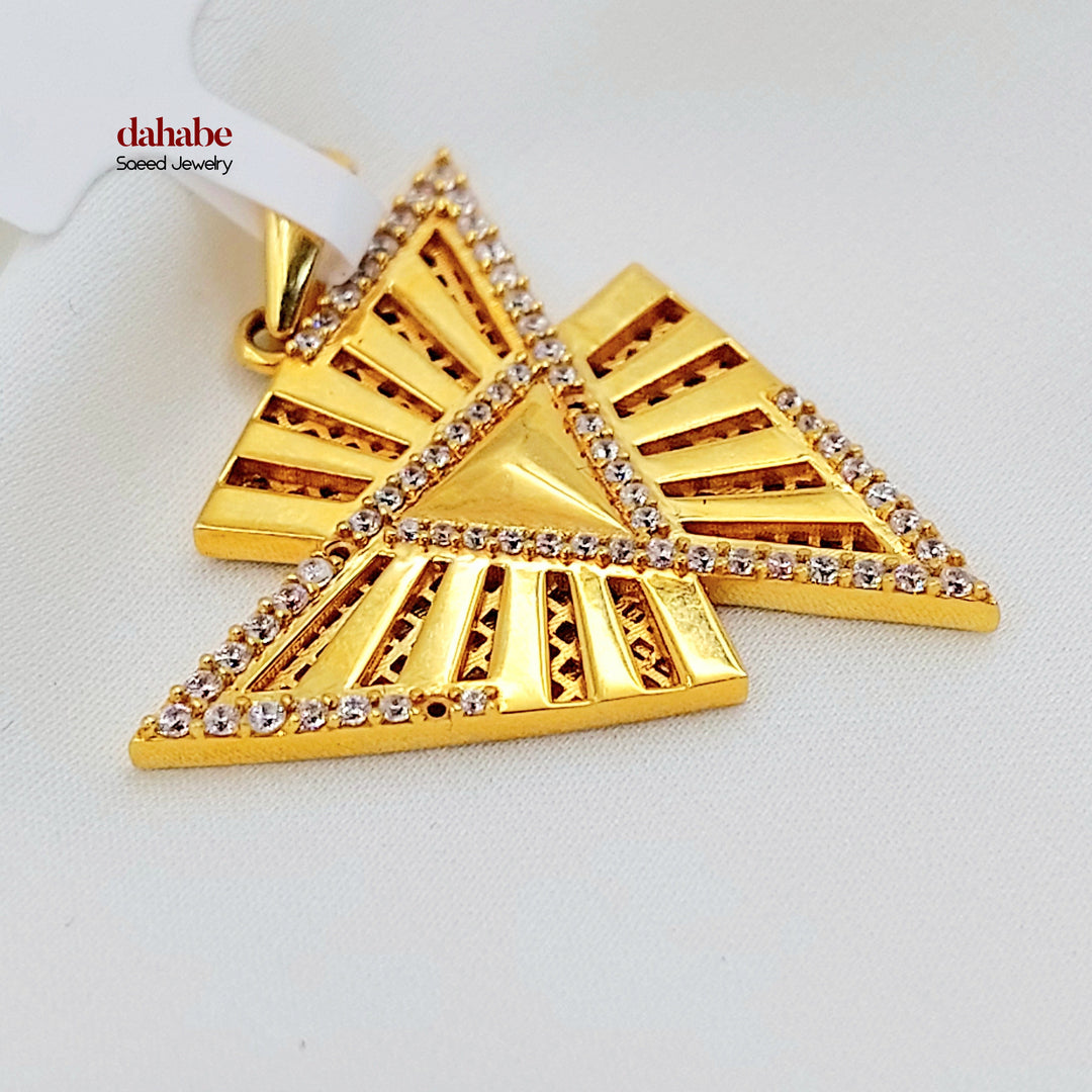 21K تعليقة اكسترا مرصع-مجوهرات الشيخ سعيد-Saeed Jewelry 