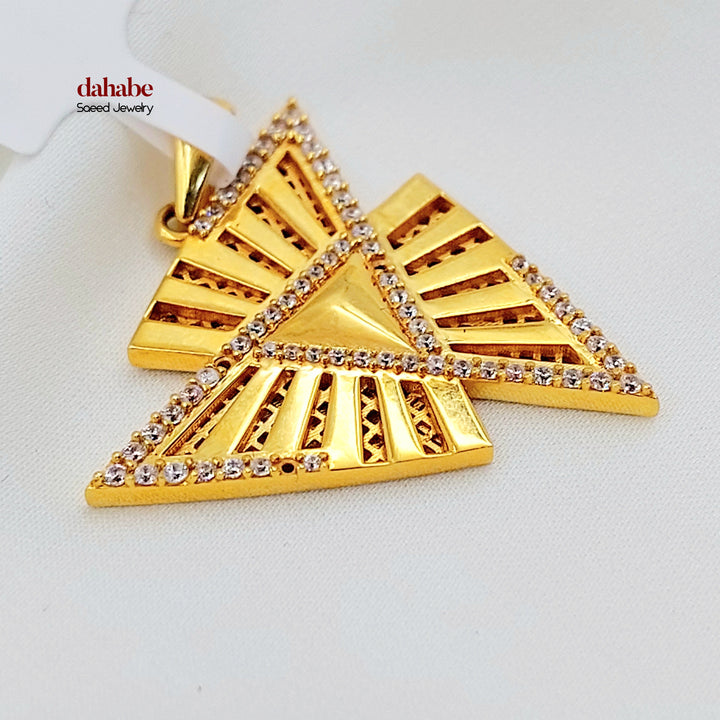 21K تعليقة اكسترا مرصع-مجوهرات الشيخ سعيد-Saeed Jewelry 