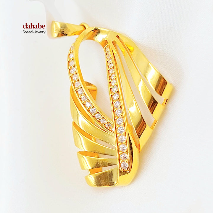 21K تعليقة اكسترا مرصع-مجوهرات الشيخ سعيد-Saeed Jewelry 