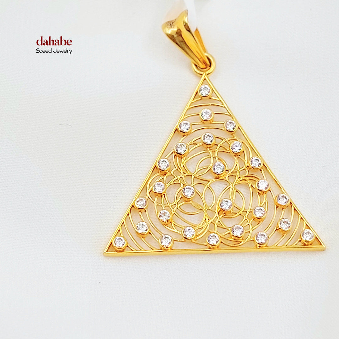 21K تعليقة اكسترا مرصع-مجوهرات الشيخ سعيد-Saeed Jewelry 