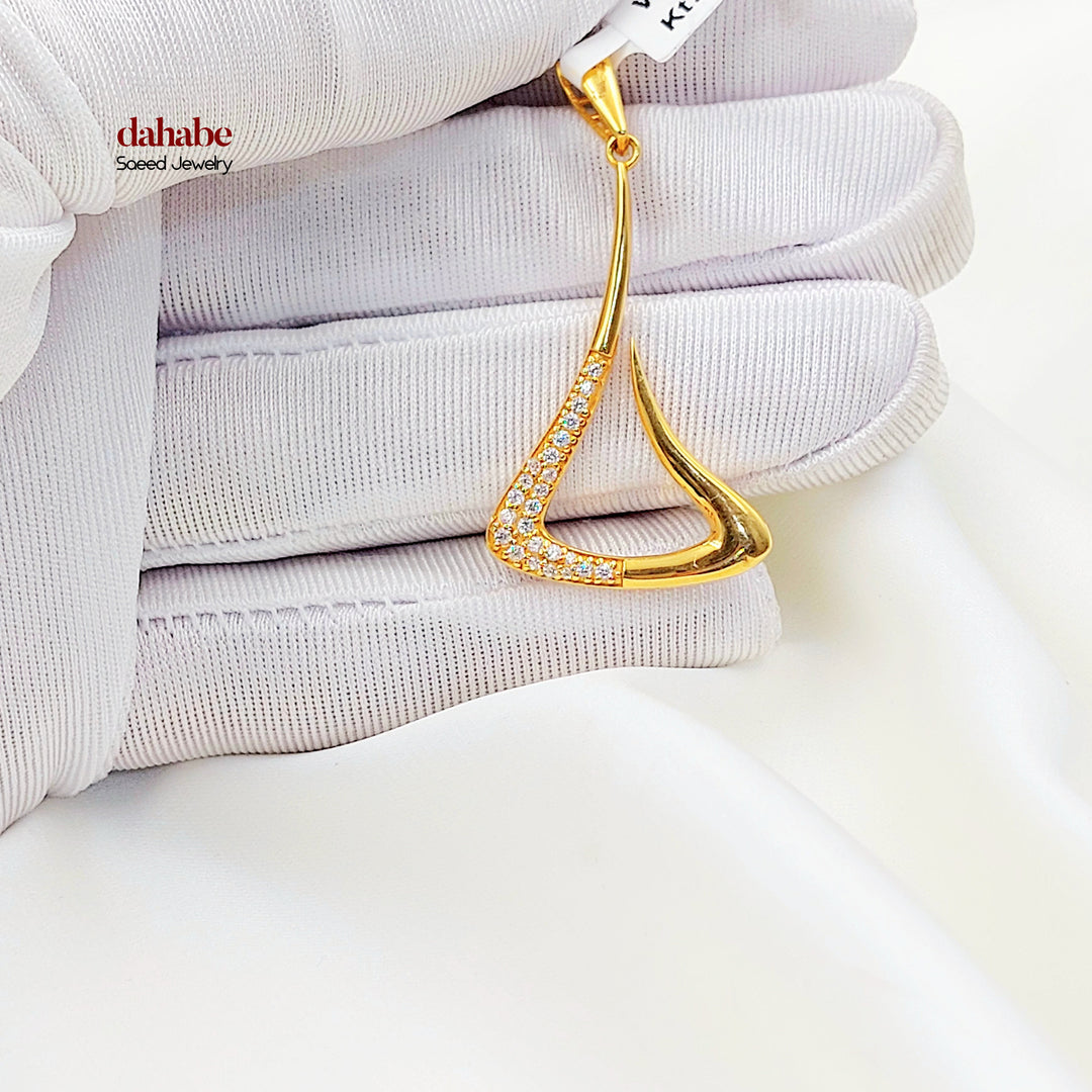 21K تعليقة اكسترا مرصع-مجوهرات الشيخ سعيد-Saeed Jewelry 