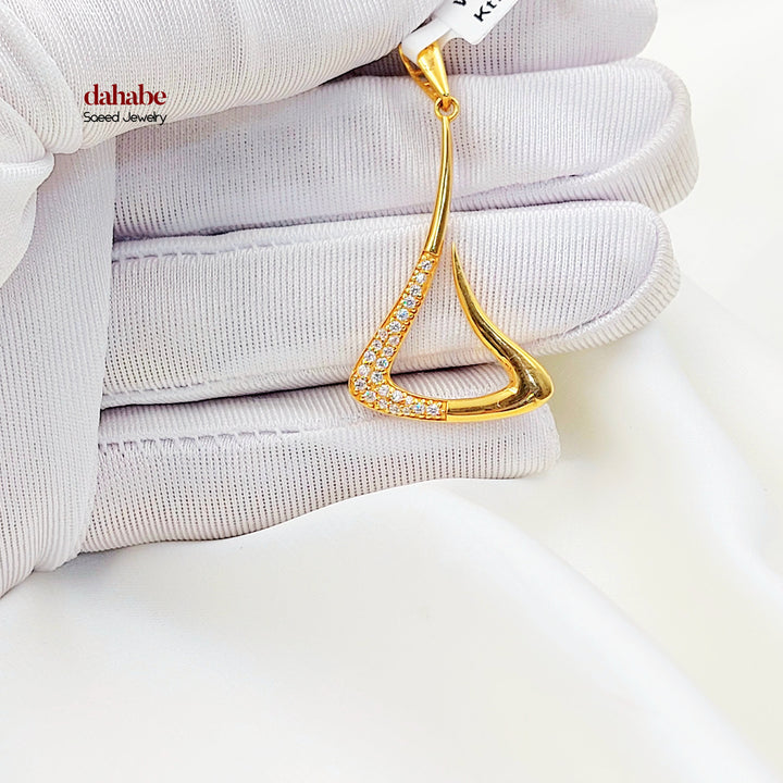 21K تعليقة اكسترا مرصع-مجوهرات الشيخ سعيد-Saeed Jewelry 