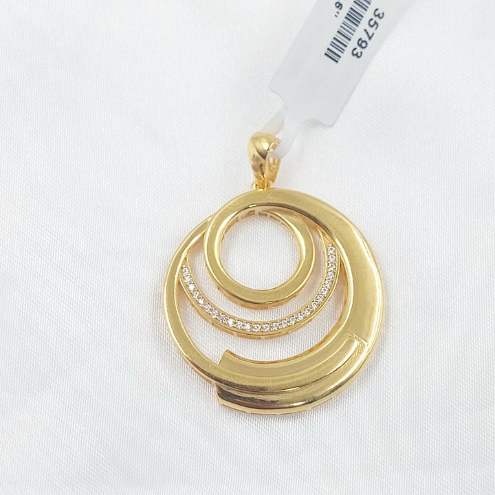 21K تعليقة اكسترا مرصع-مجوهرات الشيخ سعيد-Saeed Jewelry 