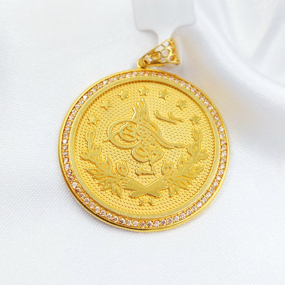 21K تعليقة رشادي مرصع-مجوهرات الشيخ سعيد-Saeed Jewelry 