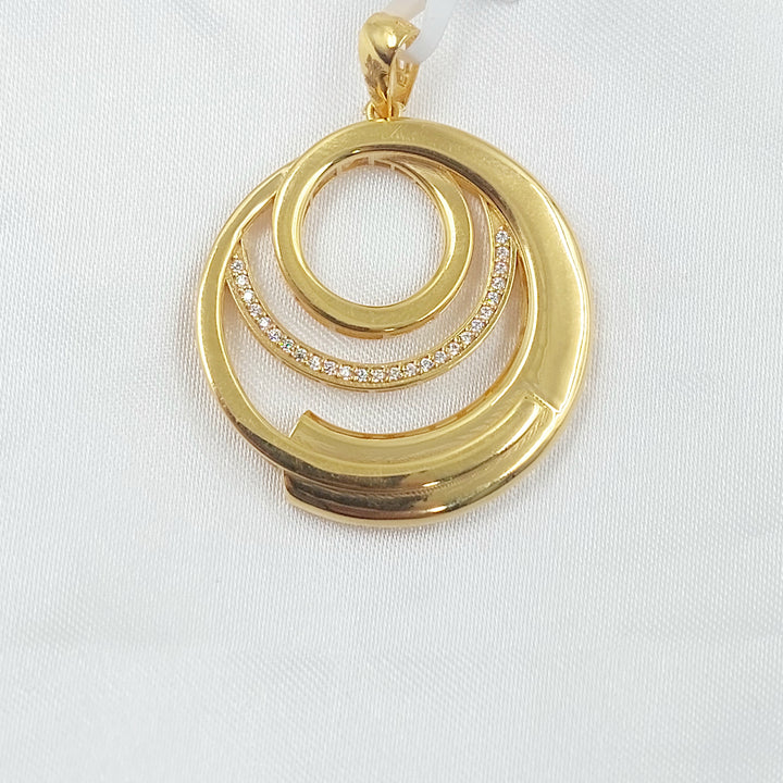 21K تعليقة اكسترا مرصع-مجوهرات الشيخ سعيد-Saeed Jewelry 