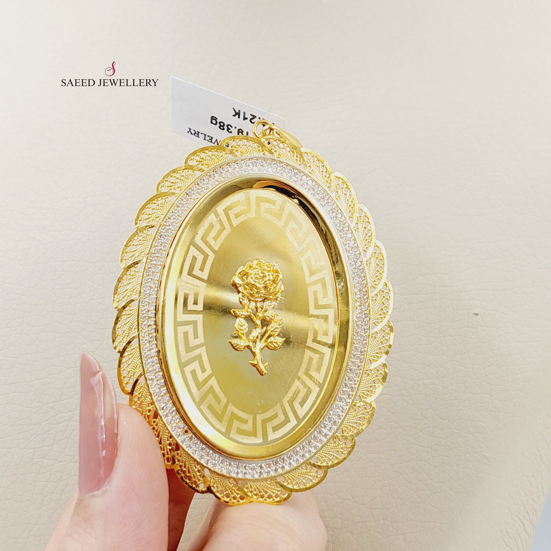 21K تعليقة اونصه مرصع-مجوهرات الشيخ سعيد-Saeed Jewelry 