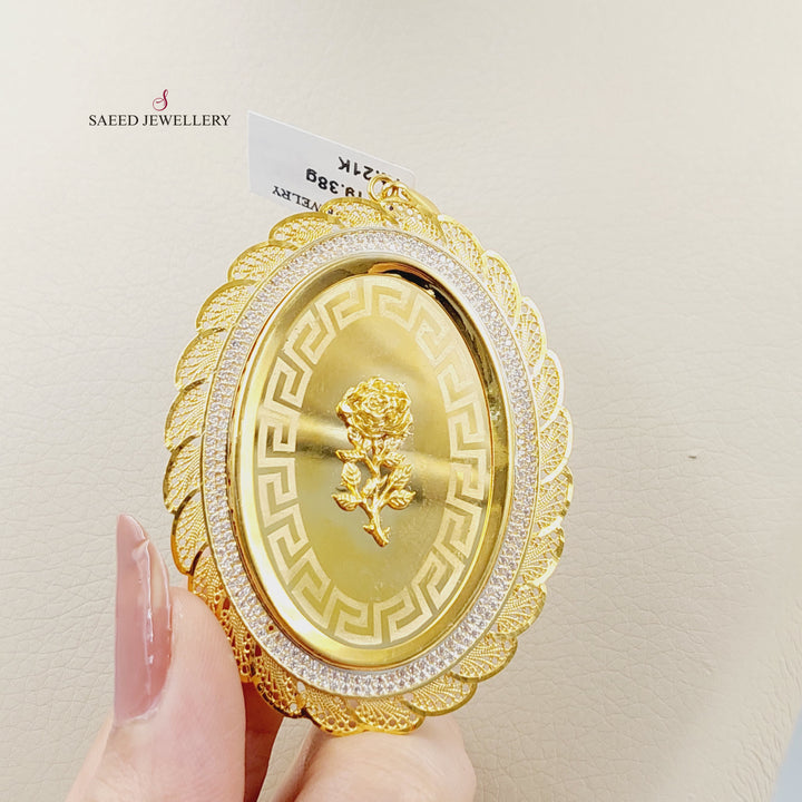 21K تعليقة اونصه مرصع-مجوهرات الشيخ سعيد-Saeed Jewelry 