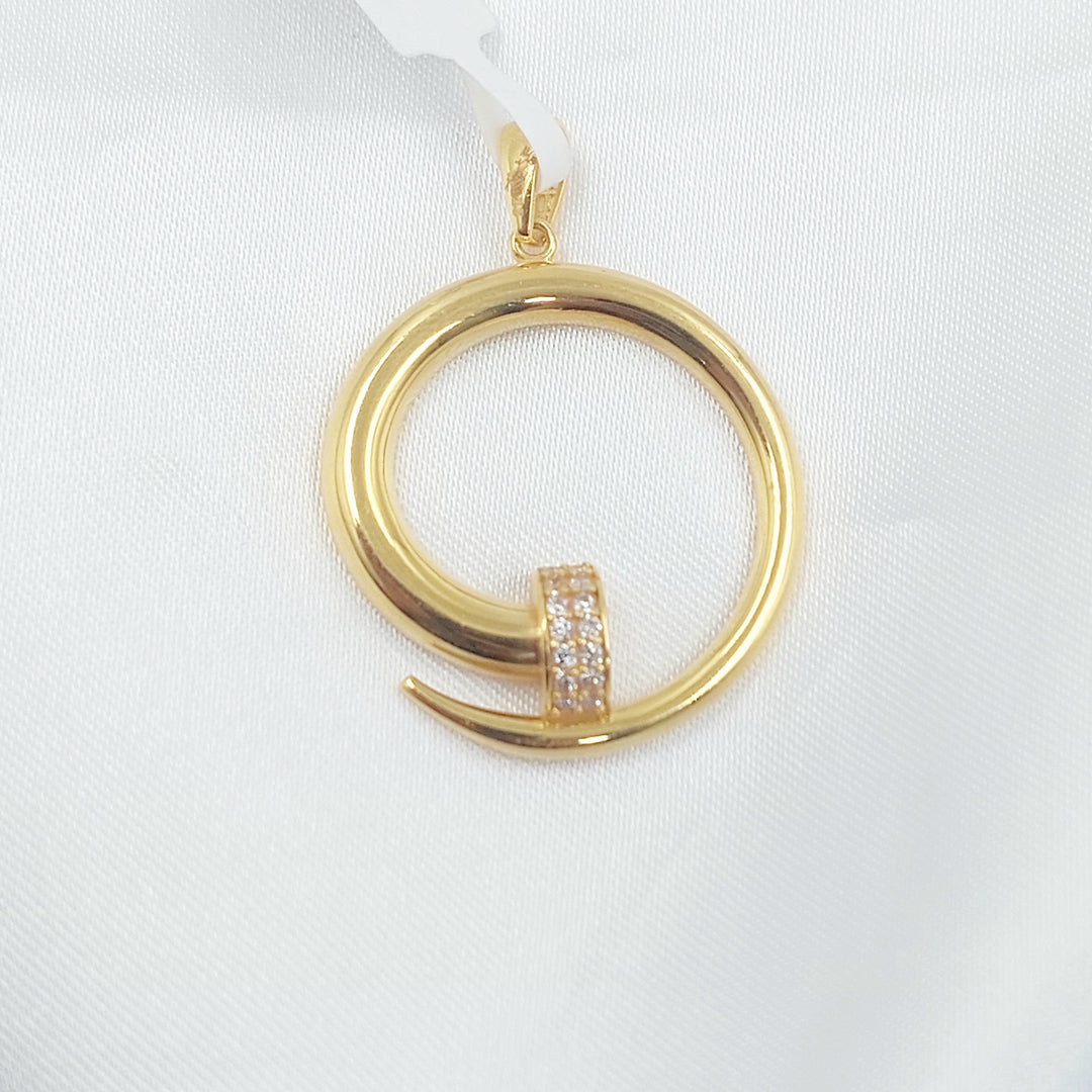 21K تعليقة مسمار مرصع-مجوهرات الشيخ سعيد-Saeed Jewelry 