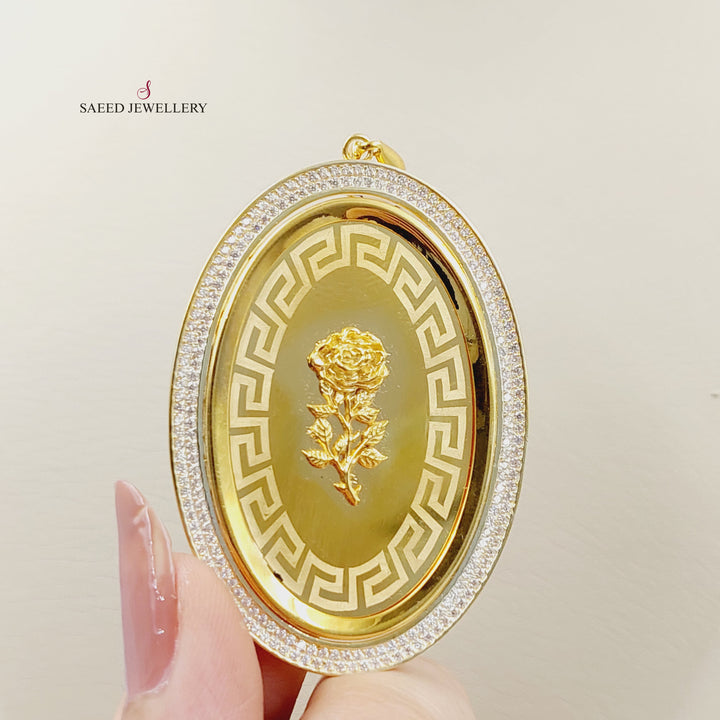 21K تعليقة اونصه مرصع-مجوهرات الشيخ سعيد-Saeed Jewelry 