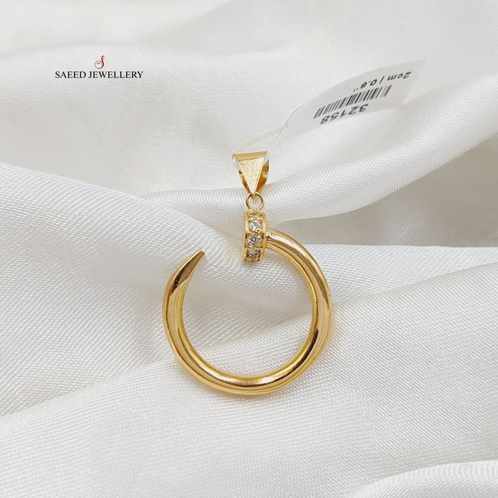 21K تعليقة مسمار مرصع-مجوهرات الشيخ سعيد-Saeed Jewelry 