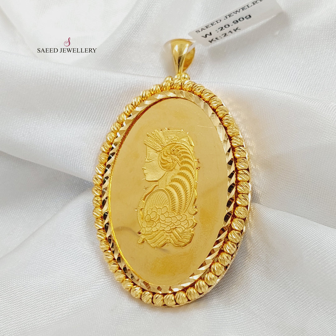 21K تعليقة اونصه اكسترا-مجوهرات الشيخ سعيد-Saeed Jewelry 