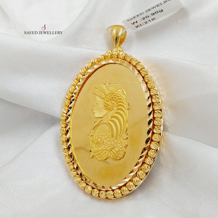21K تعليقة اونصه اكسترا-مجوهرات الشيخ سعيد-Saeed Jewelry 