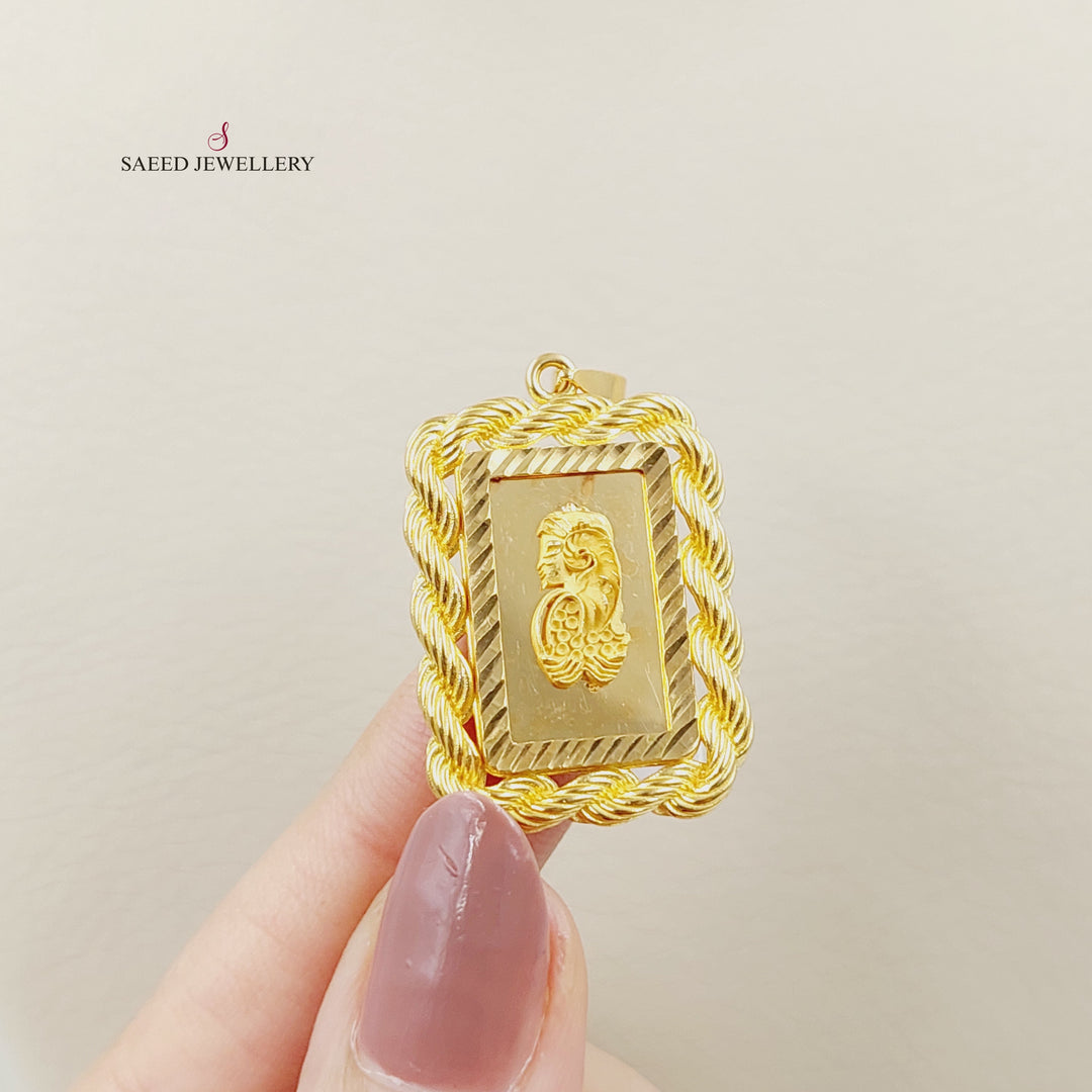 21K تعليقة اونصه اكسترا-مجوهرات الشيخ سعيد-Saeed Jewelry 