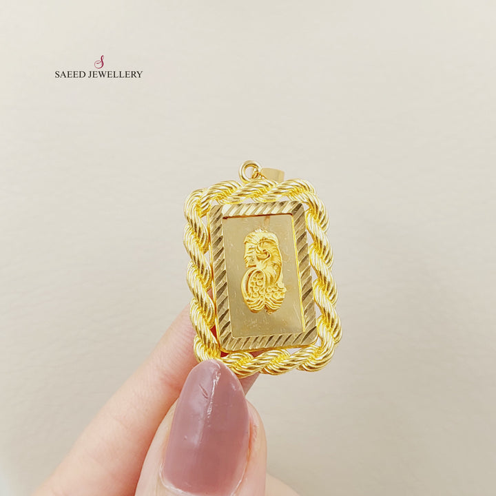 21K تعليقة اونصه اكسترا-مجوهرات الشيخ سعيد-Saeed Jewelry 