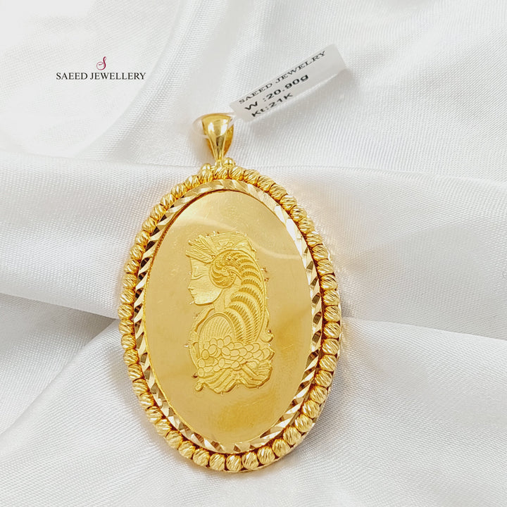 21K تعليقة اونصه اكسترا-مجوهرات الشيخ سعيد-Saeed Jewelry 