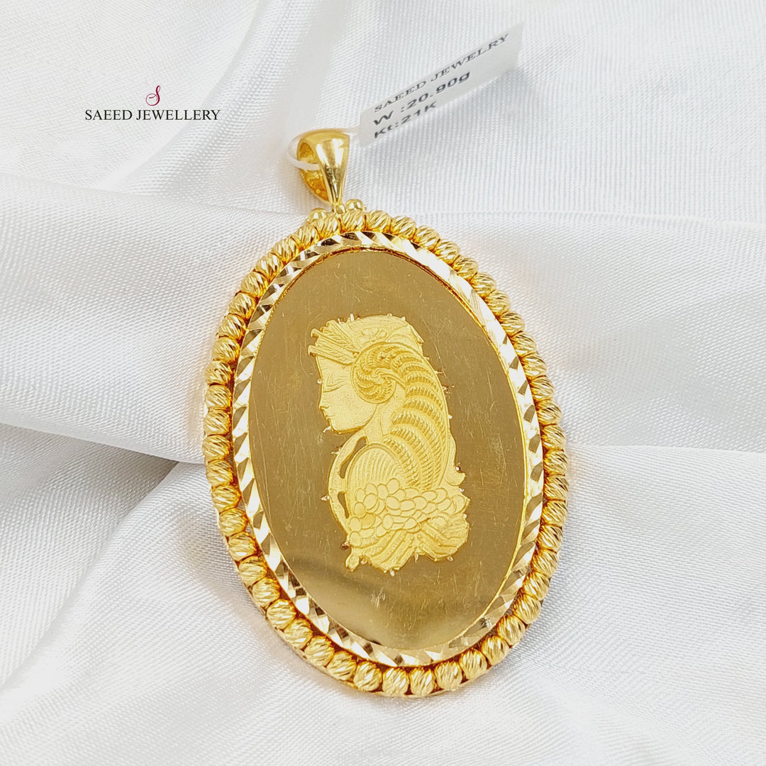 21K تعليقة اونصه اكسترا-مجوهرات الشيخ سعيد-Saeed Jewelry 