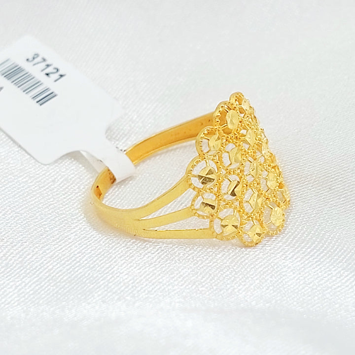 21K خاتم خلية النحل-مجوهرات الشيخ سعيد-Saeed Jewelry 