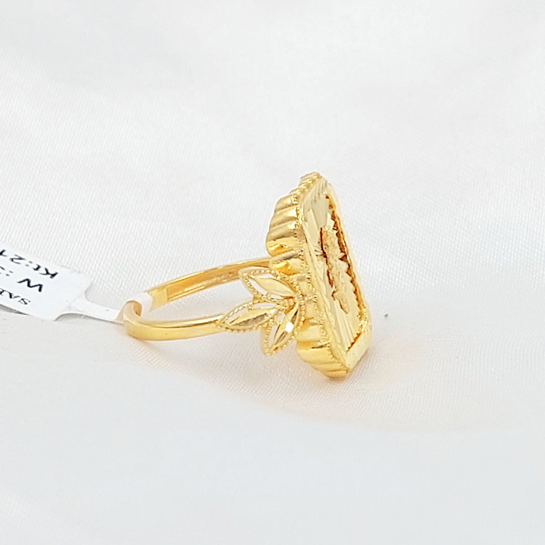 21K خاتم اونصه اكسترا-مجوهرات الشيخ سعيد-Saeed Jewelry 
