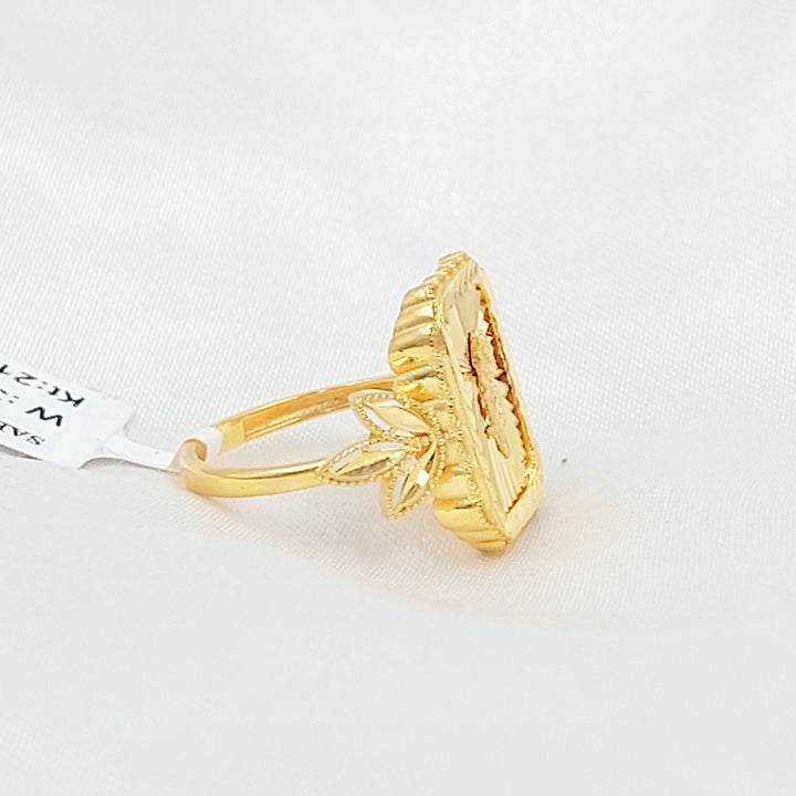 21K خاتم اونصه اكسترا-مجوهرات الشيخ سعيد-Saeed Jewelry 