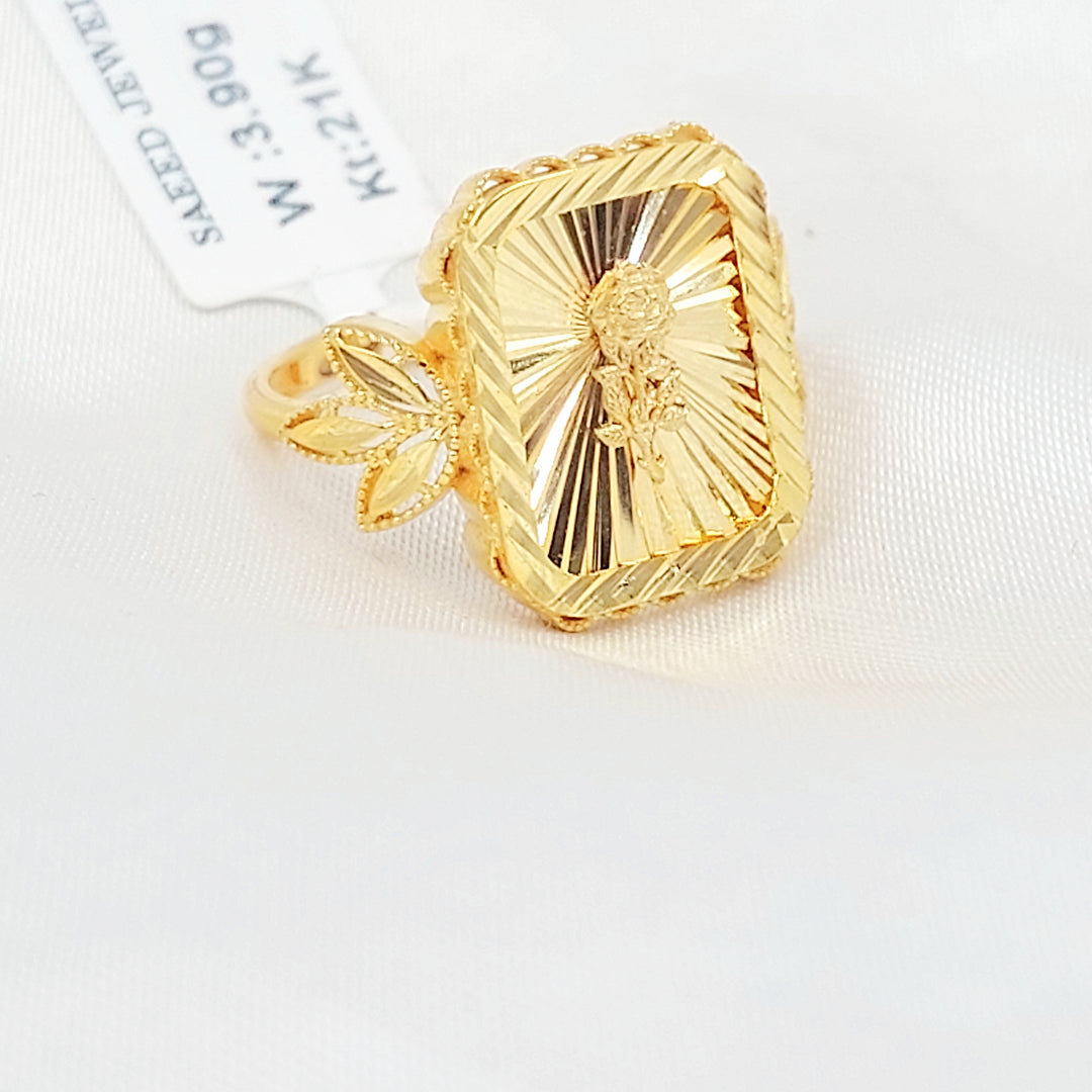 21K خاتم اونصه اكسترا-مجوهرات الشيخ سعيد-Saeed Jewelry 