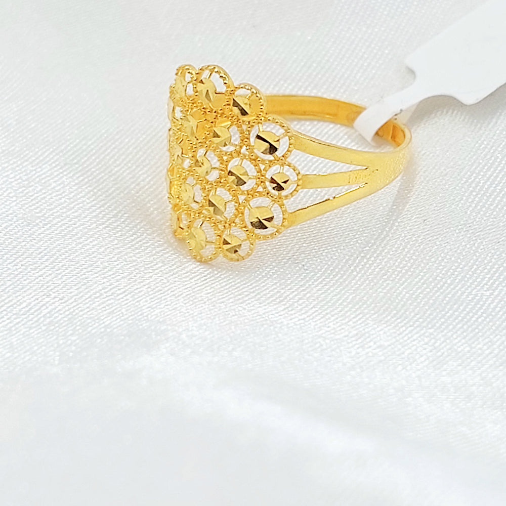 21K خاتم خلية النحل-مجوهرات الشيخ سعيد-Saeed Jewelry 
