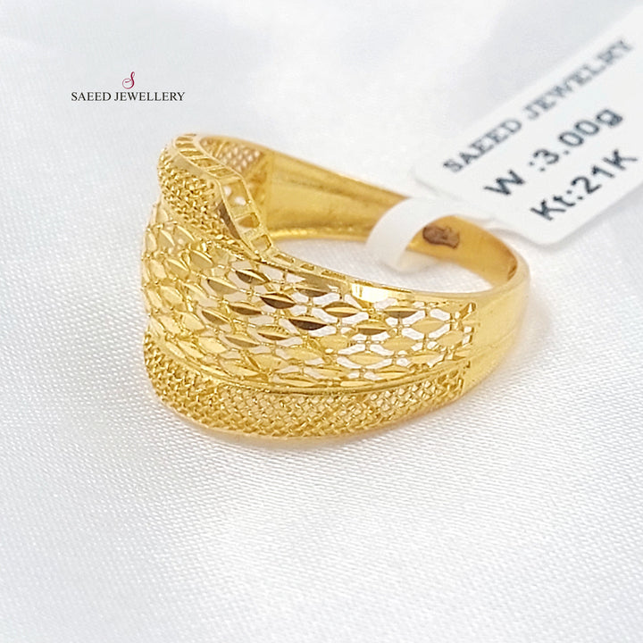 21K خاتم حزام-مجوهرات الشيخ سعيد-Saeed Jewelry 