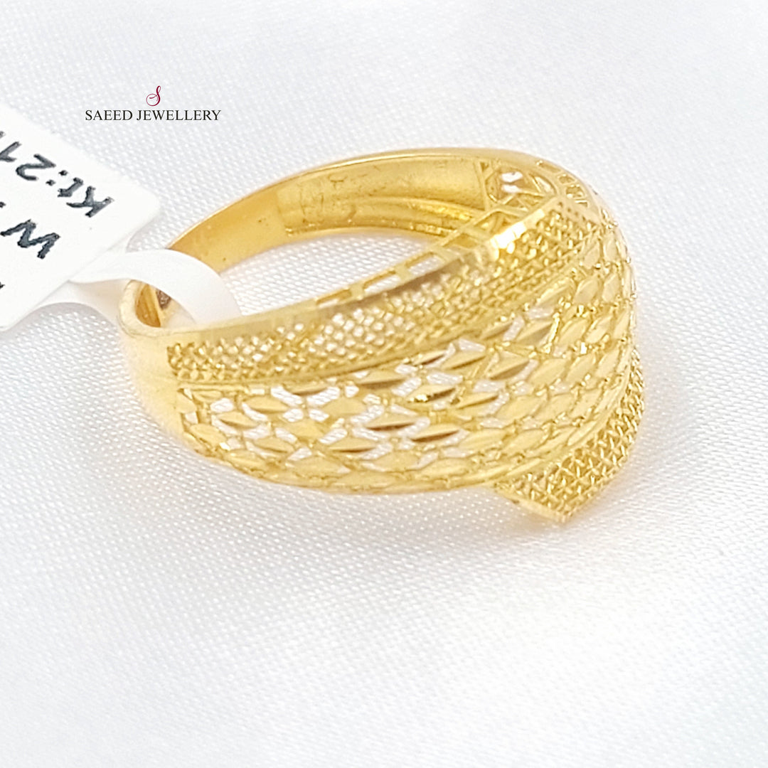 21K خاتم حزام-مجوهرات الشيخ سعيد-Saeed Jewelry 