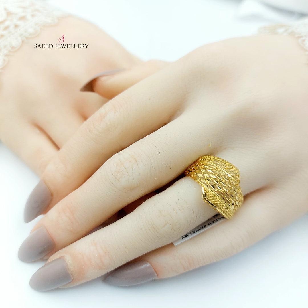 21K خاتم حزام-مجوهرات الشيخ سعيد-Saeed Jewelry 