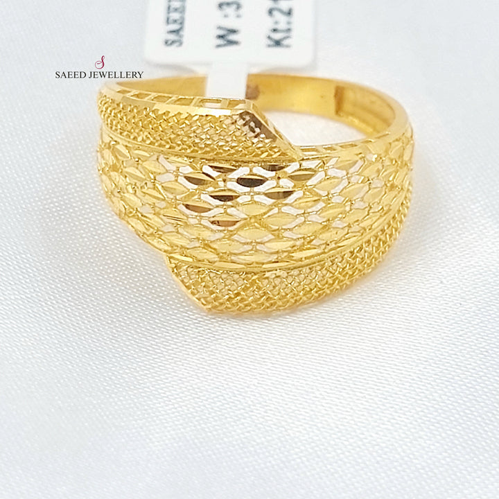 21K خاتم حزام-مجوهرات الشيخ سعيد-Saeed Jewelry 