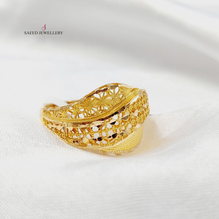 21K خاتم ليزر-مجوهرات الشيخ سعيد-Saeed Jewelry 