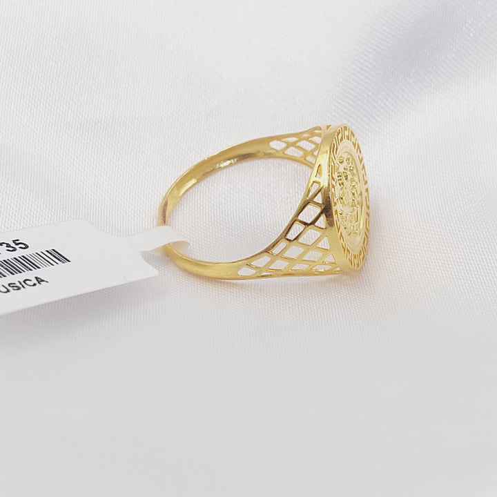 21K خاتم رشادي ناعم-مجوهرات الشيخ سعيد-Saeed Jewelry 