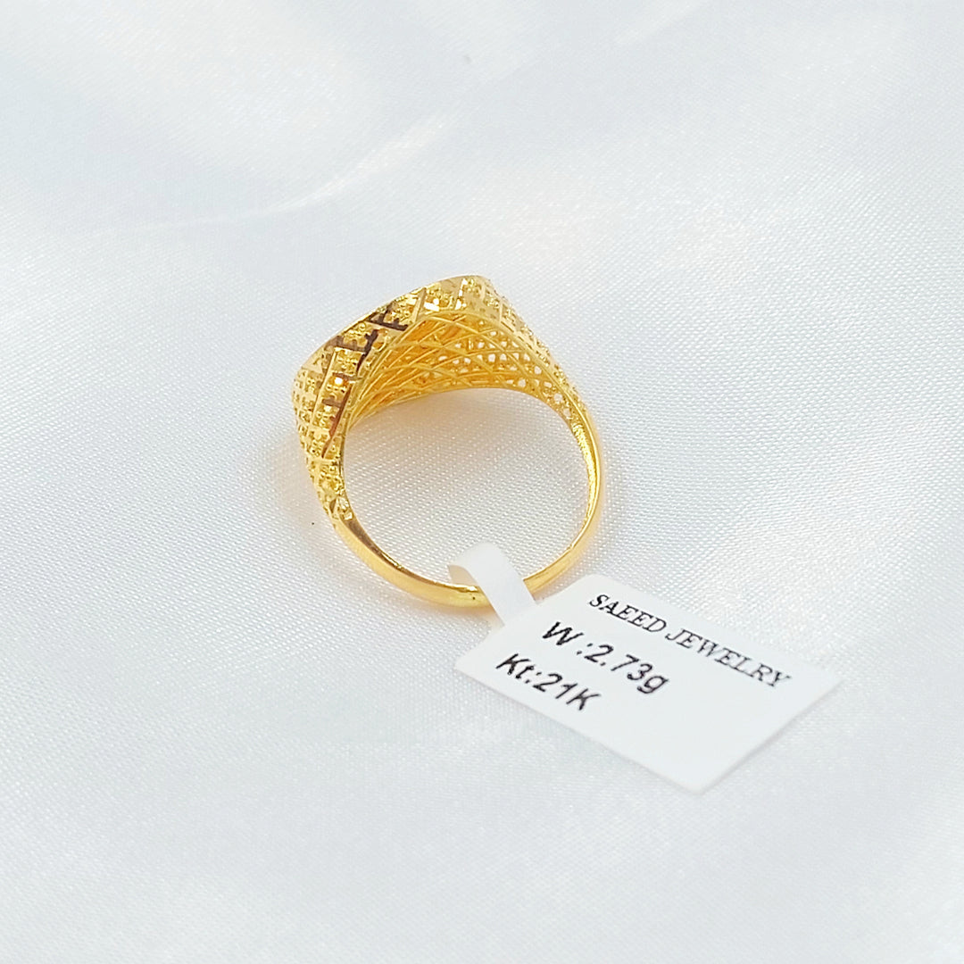 21K خاتم رشادي-مجوهرات الشيخ سعيد-Saeed Jewelry 