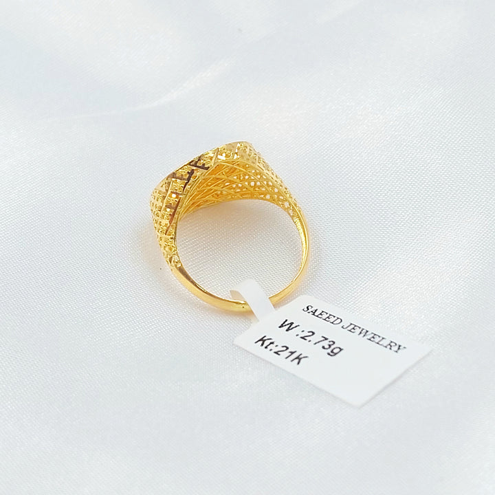 21K خاتم رشادي-مجوهرات الشيخ سعيد-Saeed Jewelry 