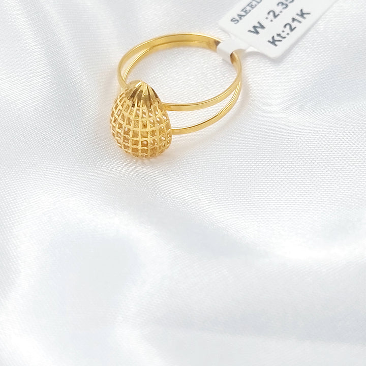 21K خاتم لوزة-مجوهرات الشيخ سعيد-Saeed Jewelry 