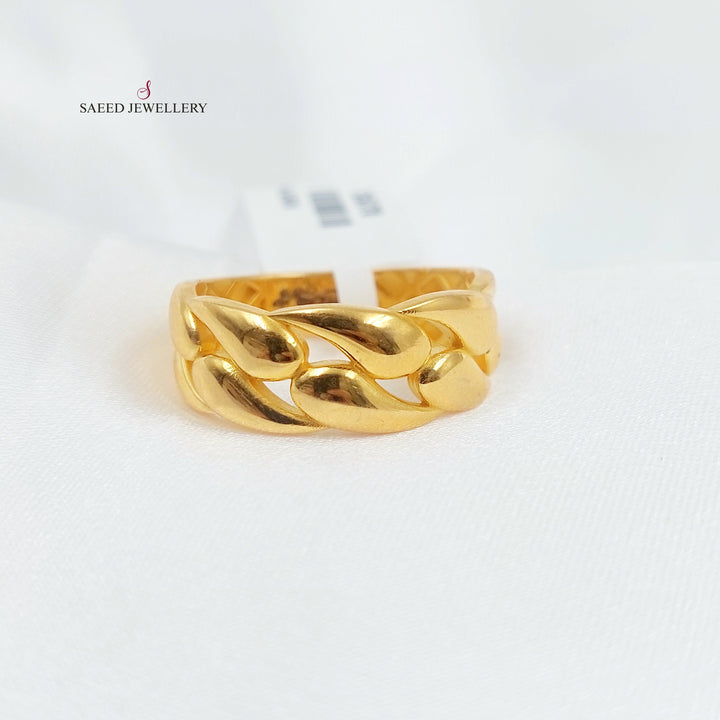 21K خاتم لوزة-مجوهرات الشيخ سعيد-Saeed Jewelry 