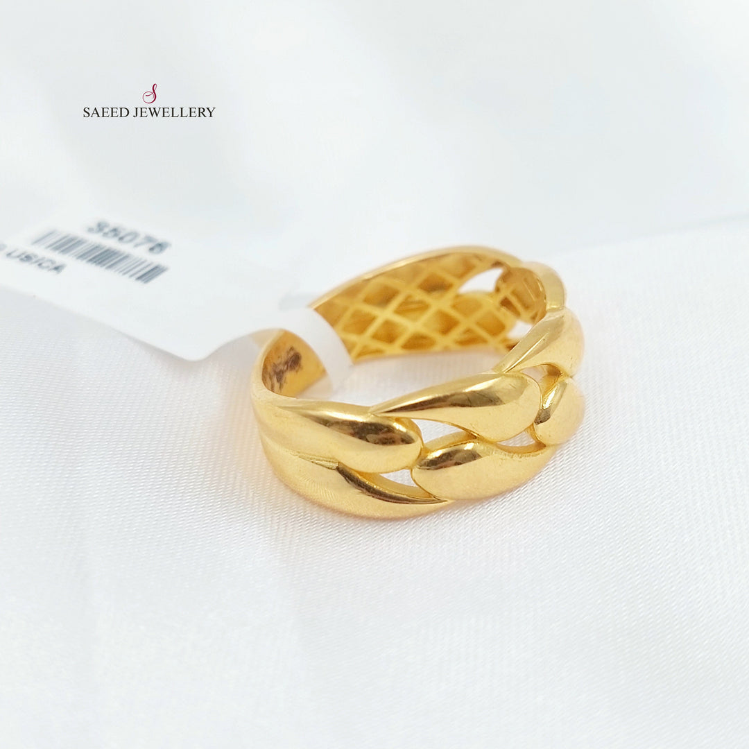 21K خاتم لوزة-مجوهرات الشيخ سعيد-Saeed Jewelry 