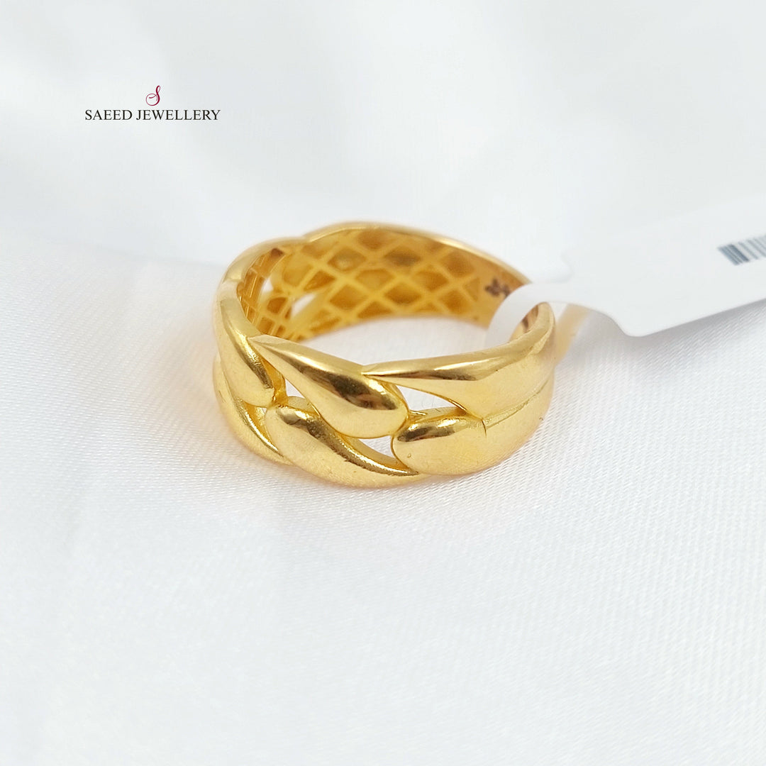 21K خاتم لوزة-مجوهرات الشيخ سعيد-Saeed Jewelry 