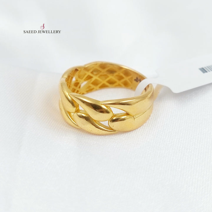 21K خاتم لوزة-مجوهرات الشيخ سعيد-Saeed Jewelry 