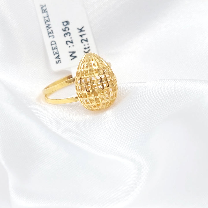 21K خاتم لوزة-مجوهرات الشيخ سعيد-Saeed Jewelry 