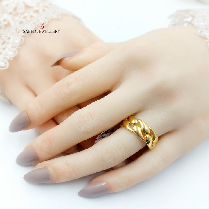 21K خاتم لوزة-مجوهرات الشيخ سعيد-Saeed Jewelry 